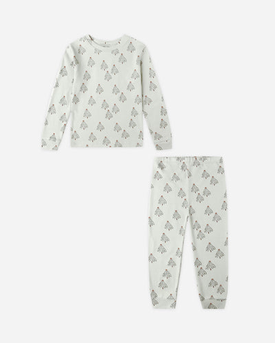 Organic Long Sleeve Pajama Set - Trees by Rylee + Cru