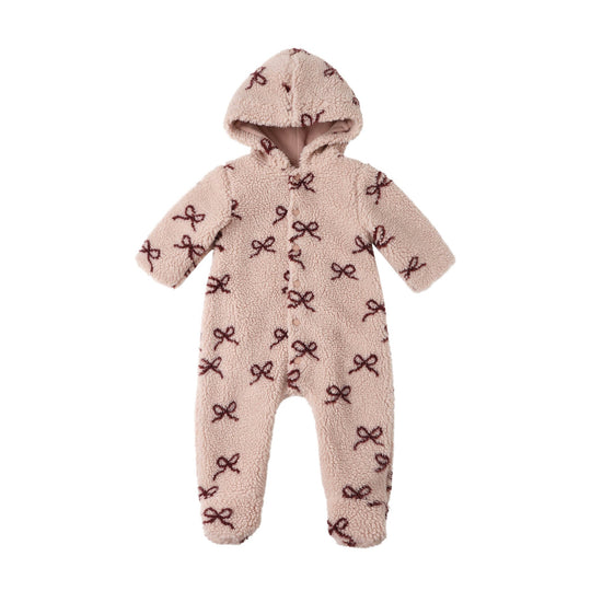 Fleece Jumpsuit - Bows by Rylee + Cru