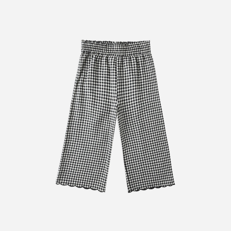 Wide Leg Pant - Black Gingham by Rylee + Cru