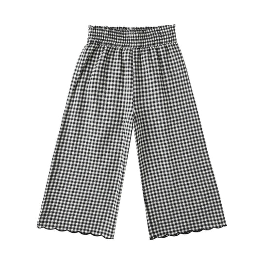 Wide Leg Pant - Black Gingham by Rylee + Cru