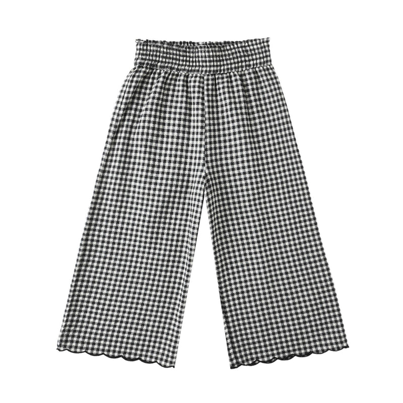 Wide Leg Pant - Black Gingham by Rylee + Cru