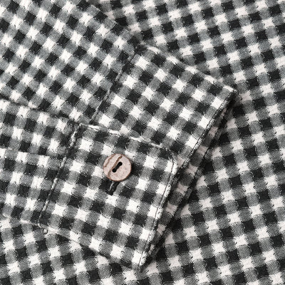 Collared Long Sleeve Shirt - Black Gingham by Rylee + Cru