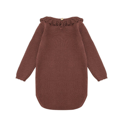 Ruffle Collar Bodysuit - Burgundy by Rylee + Cru - FINAL SALE