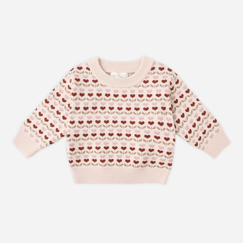 Shiloh Sweater - Ruby Hearts by Rylee + Cru