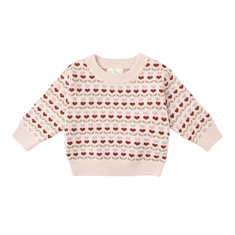 Shiloh Sweater - Ruby Hearts by Rylee + Cru