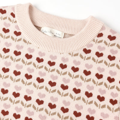 Shiloh Sweater - Ruby Hearts by Rylee + Cru