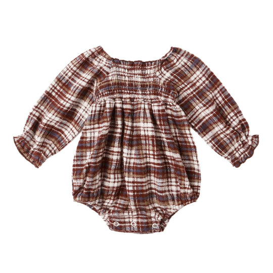 Adelaide Romper - Burgundy Plaid by Rylee + Cru - FINAL SALE