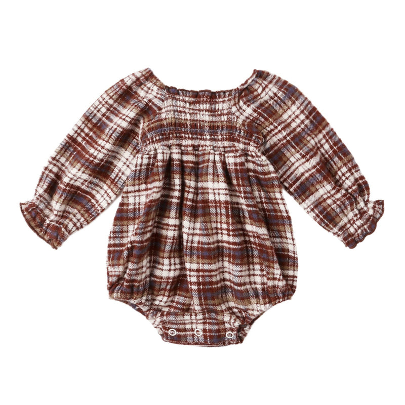 Adelaide Romper - Burgundy Plaid by Rylee + Cru - FINAL SALE