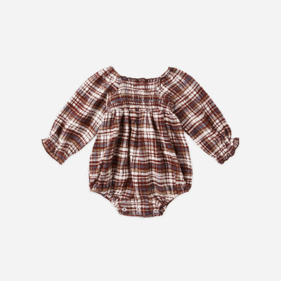 Adelaide Romper - Burgundy Plaid by Rylee + Cru - FINAL SALE
