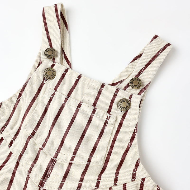 Vintage Overall - Burgundy Stripe by Rylee + Cru - FINAL SALE