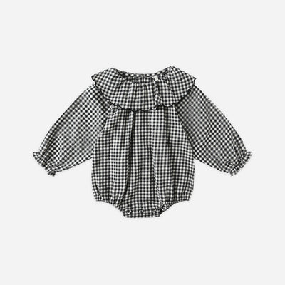 Colette Romper - Black Gingham by Rylee + Cru