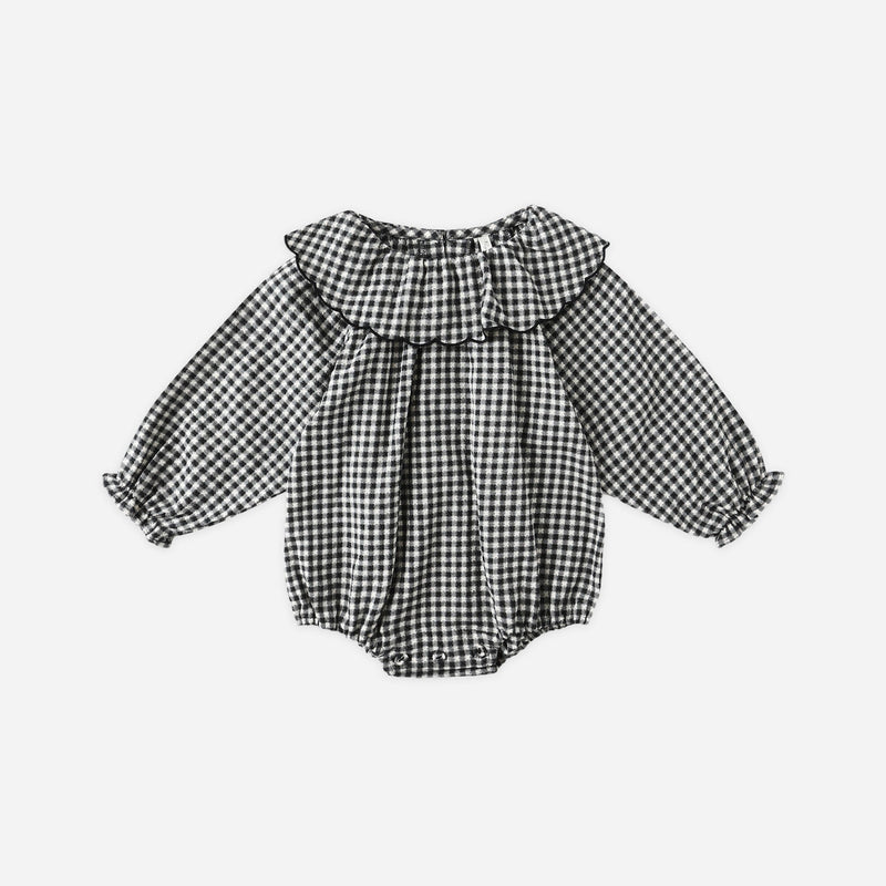 Colette Romper - Black Gingham by Rylee + Cru
