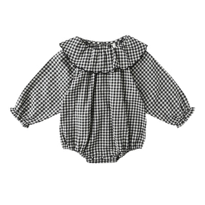 Colette Romper - Black Gingham by Rylee + Cru