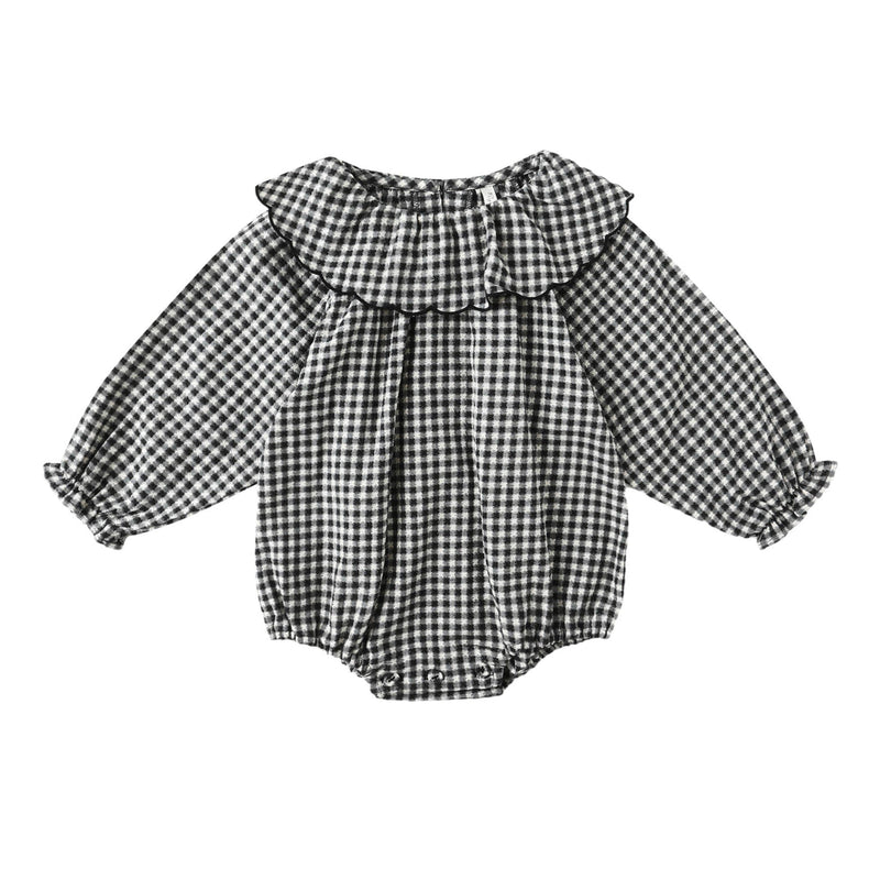 Colette Romper - Black Gingham by Rylee + Cru