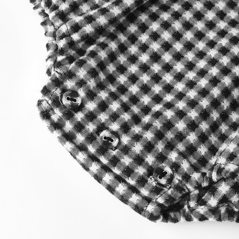 Colette Romper - Black Gingham by Rylee + Cru