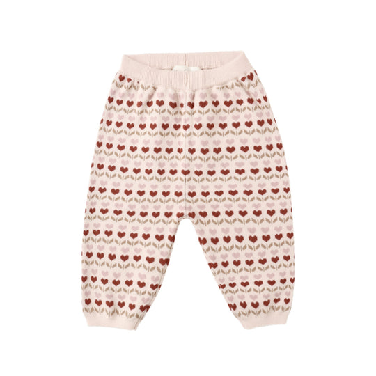 Knit Pant - Ruby Hearts by Rylee + Cru