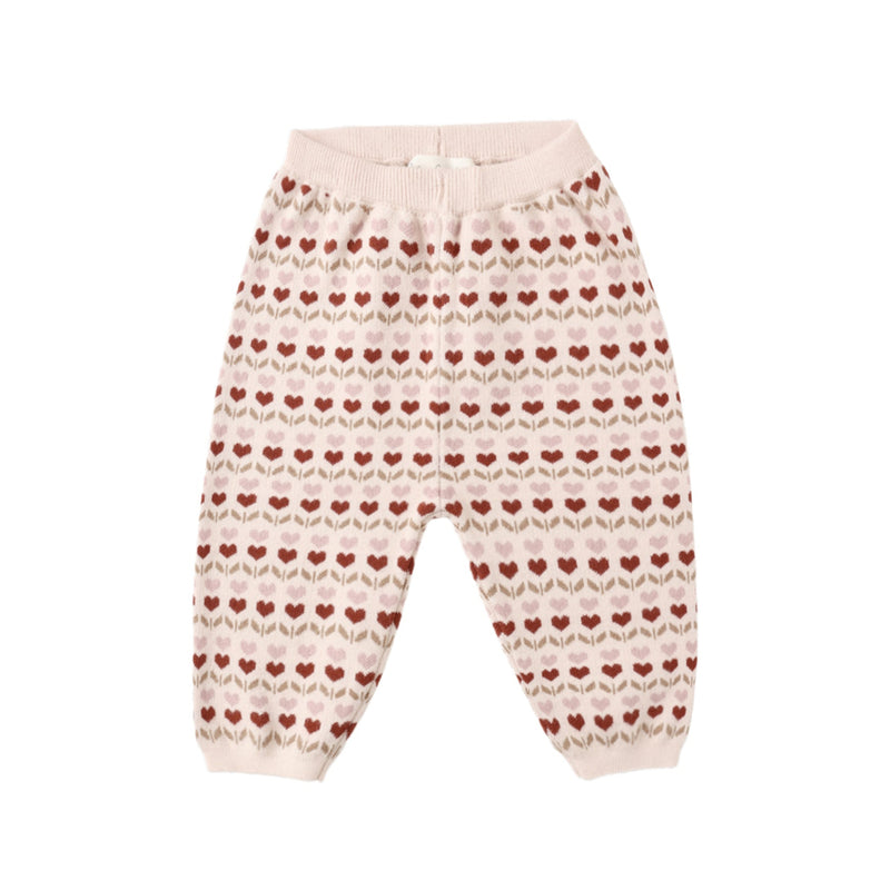 Knit Pant - Ruby Hearts by Rylee + Cru