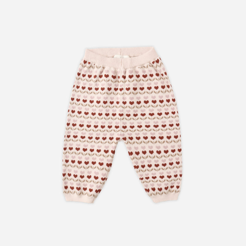Knit Pant - Ruby Hearts by Rylee + Cru