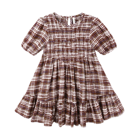 India Dress - Burgundy Plaid by Rylee + Cru - FINAL SALE