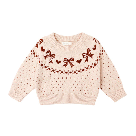 Fair Isle Sweater - Bows by Rylee + Cru