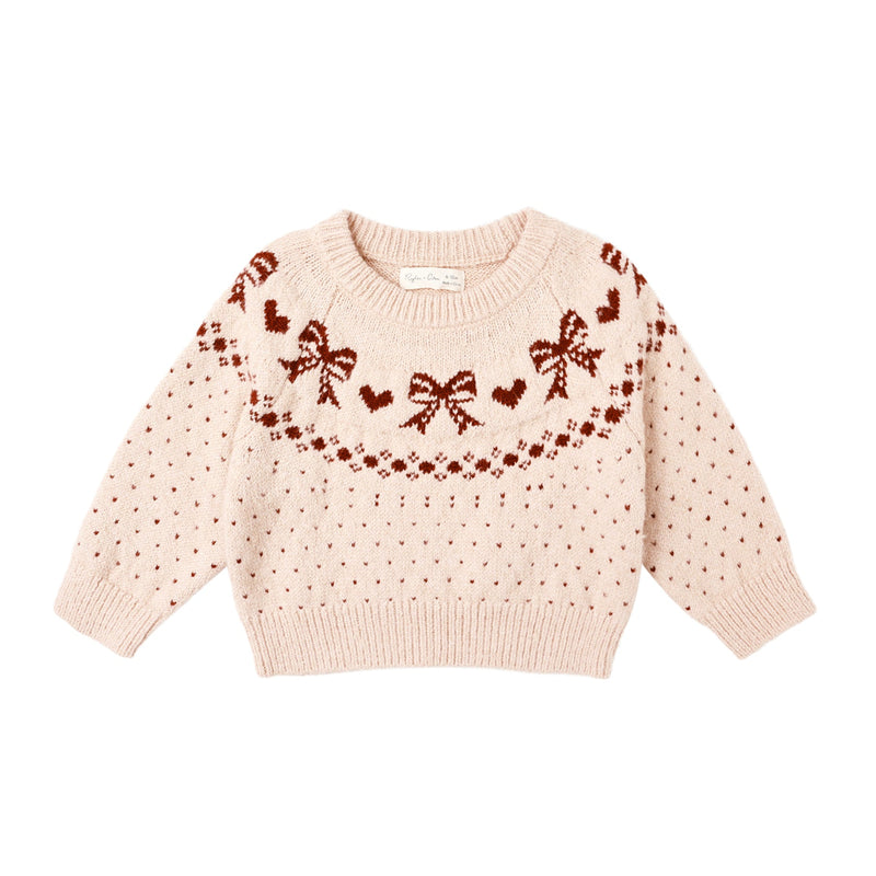 Fair Isle Sweater - Bows by Rylee + Cru