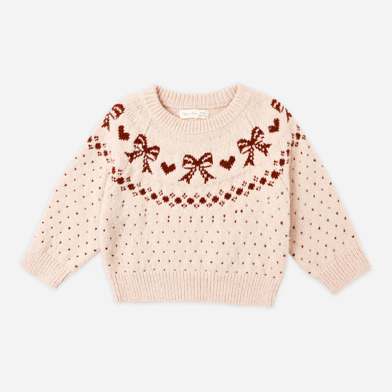 Fair Isle Sweater - Bows by Rylee + Cru