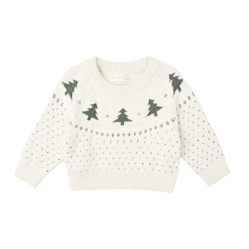 Fair Isle Sweater - Trees by Rylee + Cru