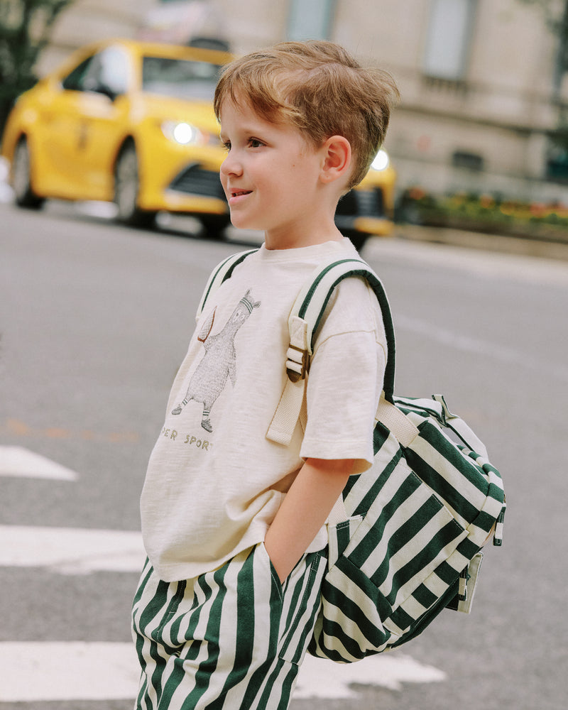 Mini Backpack - Green Stripe by Rylee + Cru