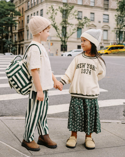 Mini Backpack - Green Stripe by Rylee + Cru