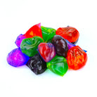Colorful jelly beans on a white background