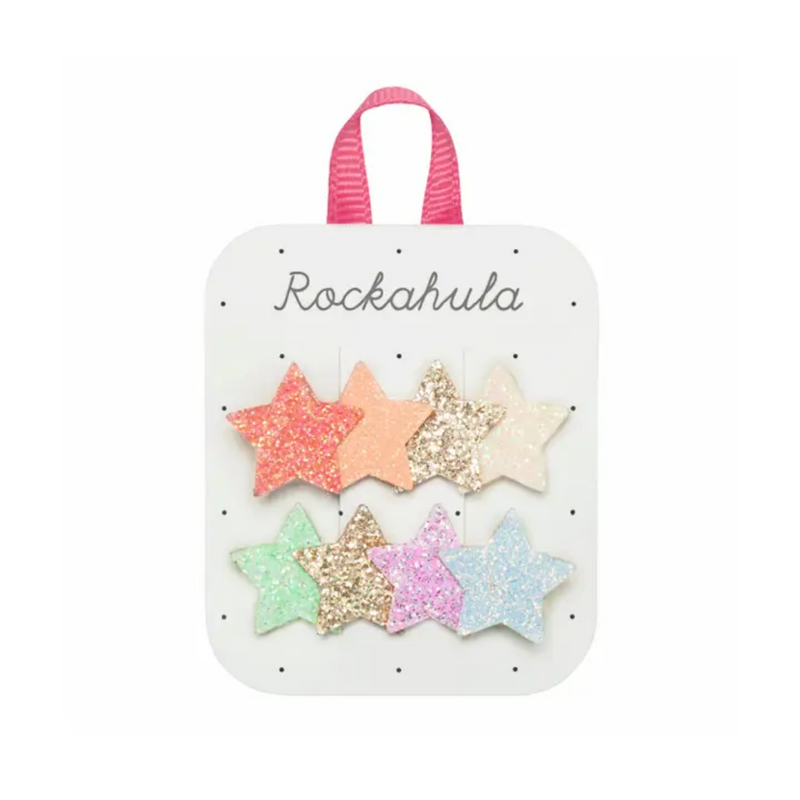 Rainbow Shimmer Star Clips by Rockahula Kids