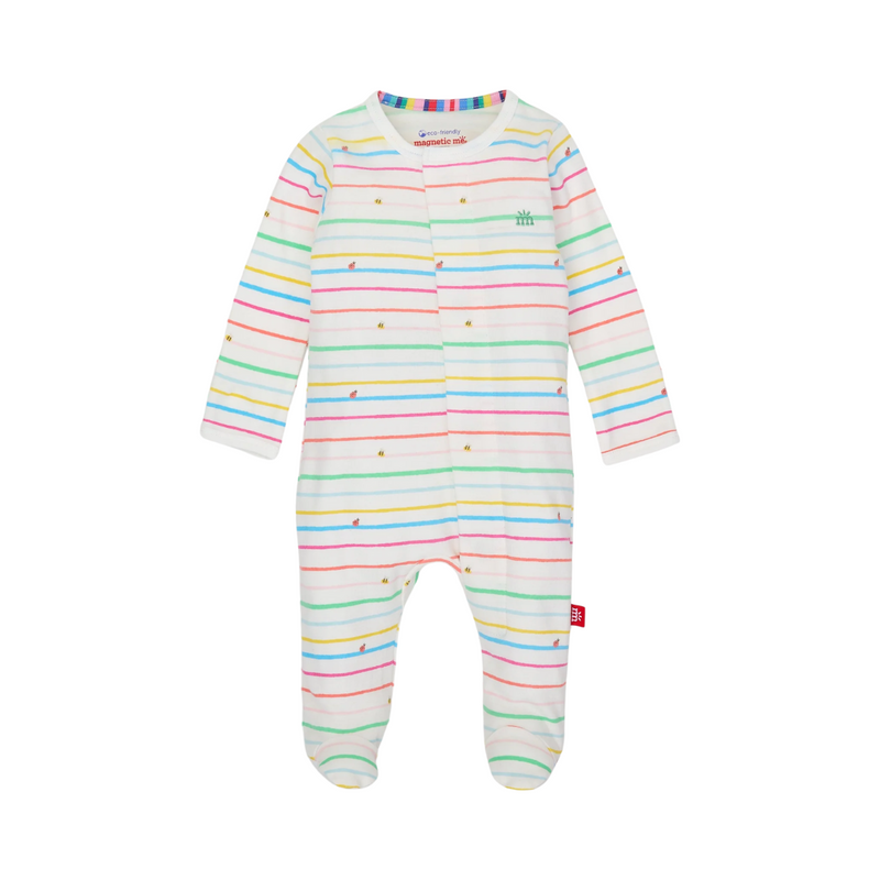 Rainbow Road Organic Cotton Magnetic Footie by Magnetic Me