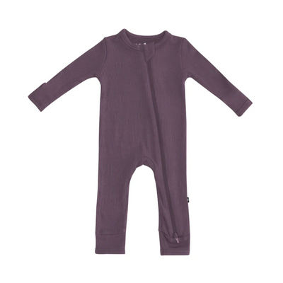 Ribbed Zippered Romper - Currant by Kyte Baby