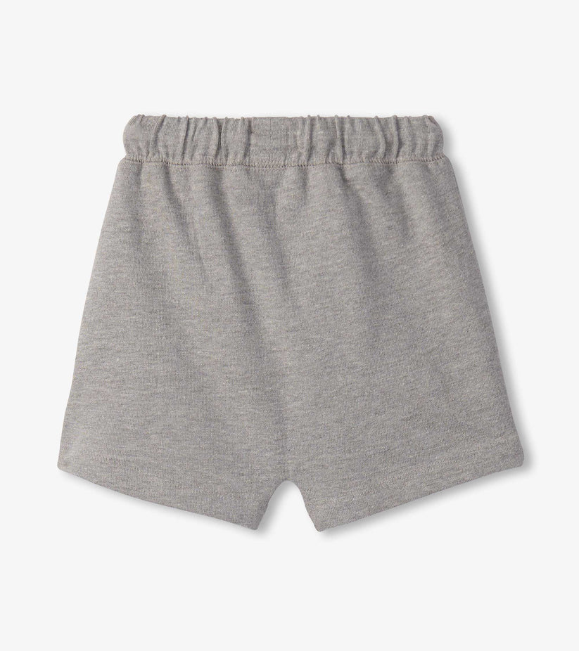 Gray shorts on a white background