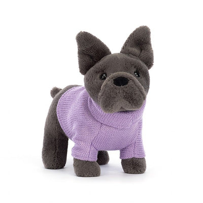 Sweater French Bulldog - Purple 9x7 Inch by Jellycat