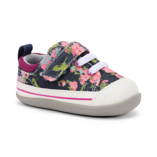 Stevie II Infant Shoe - Navy Floral by See Kai Run - FINAL SALE