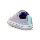 Children's shoe with pastel gradient color on a white background