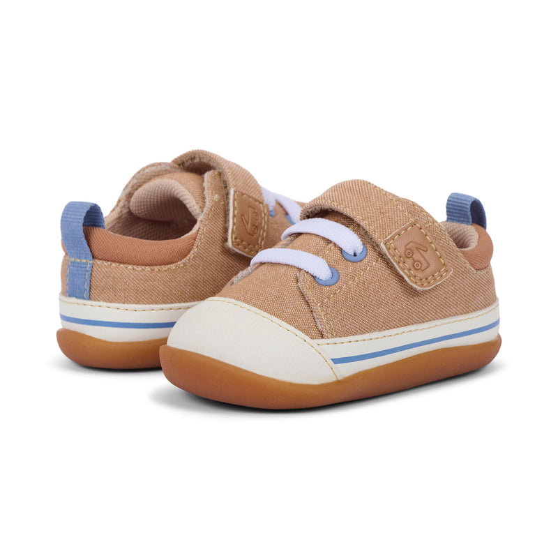 Stevie Mini First Walker Shoe - Khaki by See Kai Run