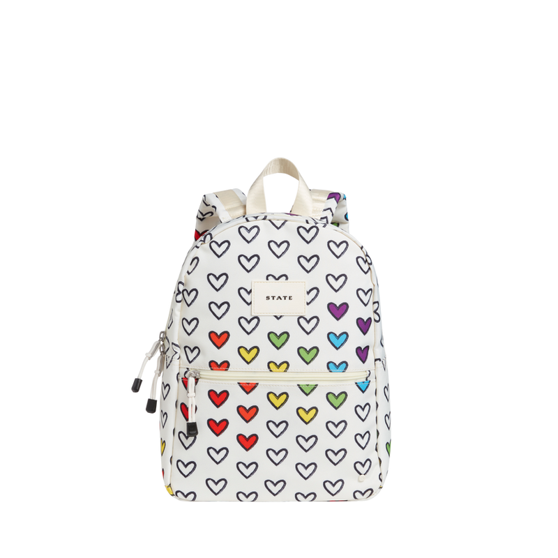 Kane Kids Mini Travel Backpack - Rainbow Hearts by State Bags