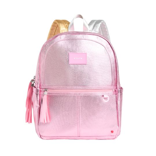Kane Kids Backpack - Pink/Silver by State Bags