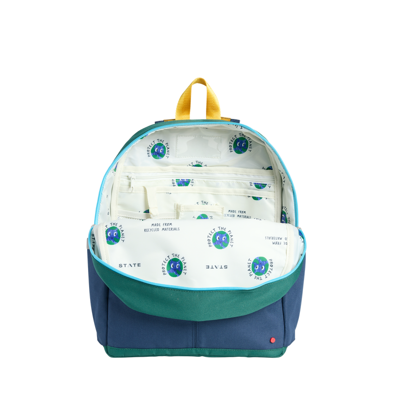 Kane Kids Backpack - Blue Chevron by State Bags