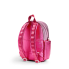 Pink backpack on a white background