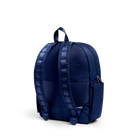 Navy blue backpack on a white background
