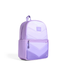 Purple backpack with a gradient design on a white background