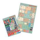 Two sheets of stickers and decoration sheets on a white background