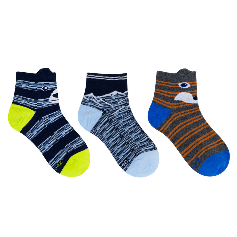 3 Pack Quarter Socks - Scout Critter by Robeez