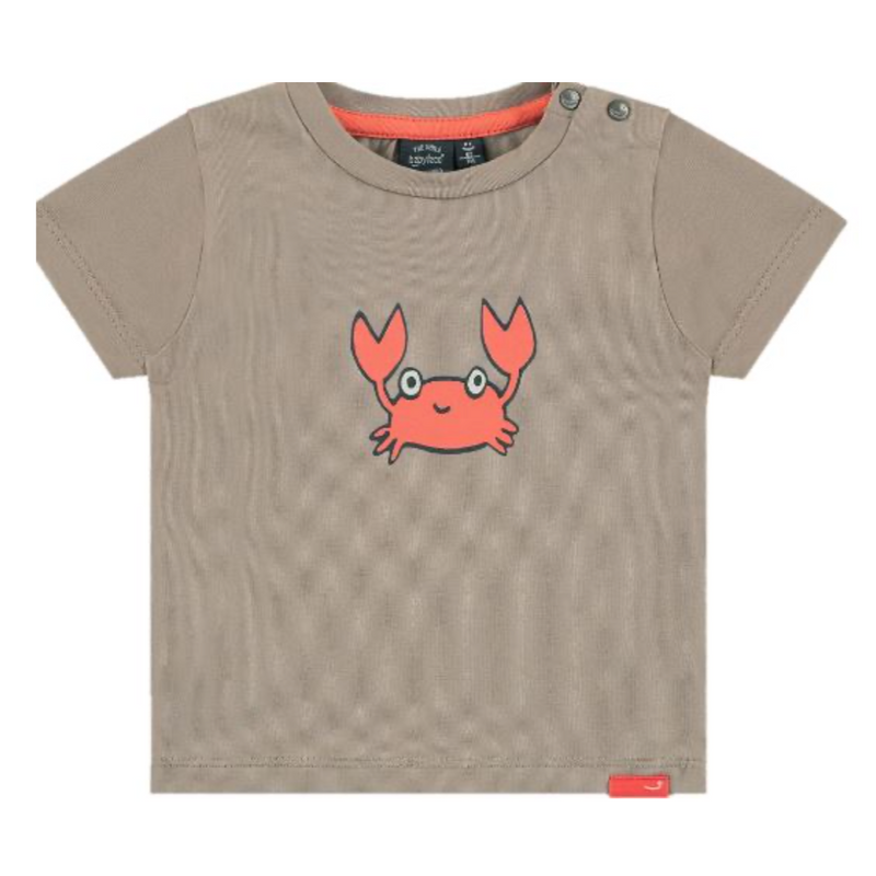 Crab Short Sleeve Tee - Taupe by Babyface FINAL SALE