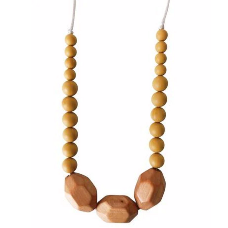Austin Teething Necklace - Mustard by Chewable Charm