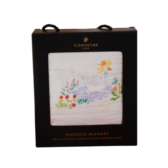 Garden Goose Muslin Swaddle by Clementine Kids