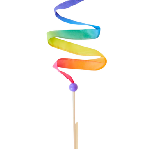 Mini Streamer Wand - Rainbow by Sarah's Silks